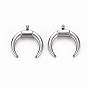 304 подвески из нержавеющей стали, подвеска с двойным рогом, без кадмия, без никеля и без свинца, серп
