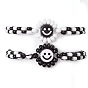 2bracelets de perles tressées en verre