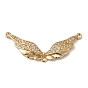 Brass Micro Pave Cubic Zirconia Pendants, Wing Charm