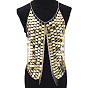 Polyester with PVC Coin Tassel Chest Body Chains for Sexy Dress