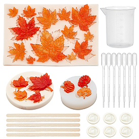Gorgecraft Halloween and Thanksgiving DIY Jewelry Making Kits, Including Silicone Molds, Plastic Measuring Cups & Transfer Pipettes, Birch Wooden Craft Ice Cream Sticks and Latex Finger Cots