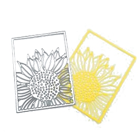 Sunflower Pattern Carbon Steel Cutting Dies Stencils, for DIY Scrapbooking, Photo Album, Decorative Embossing Paper Card