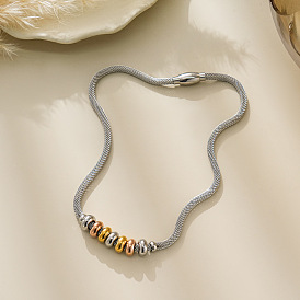 304 ожерелья из граненых бусин из нержавеющей стали