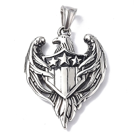 304 Stainless Steel Pendant, Eagle Charm