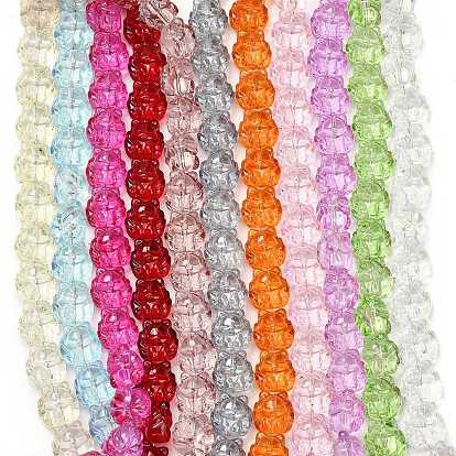 Прозрачные стеклянные бусины, покрытые пекарской краской, лиса