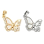 Подвески-бабочки из натуральной белой ракушки из латуни, подвески-бабочки из прозрачного кубического циркония