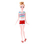 Two-piece Cloth Doll Clothes Outfits, Doll Swimsuit Set, for 11 inch Girl Doll Summer Party Dressing Accessories