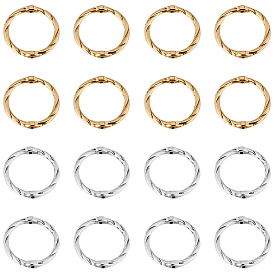 80шт 2 цвета сплава соединительные кольца, круг кадров, без свинца и без кадмия
