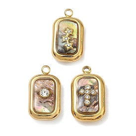 304 из нержавеющей стали подвески оболочки, прямоугольный шарм, со стразами