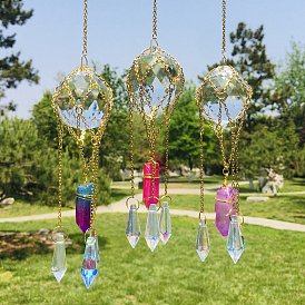 K9 стеклянные подвесные украшения, подвесные ловцы солнца, для украшения домашнего сада, конус и пуля