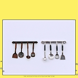 Alloy kitchen Utensil Miniature Ornaments, Micro Landscape Home Dollhouse Accessories, Pretending Prop Decorations