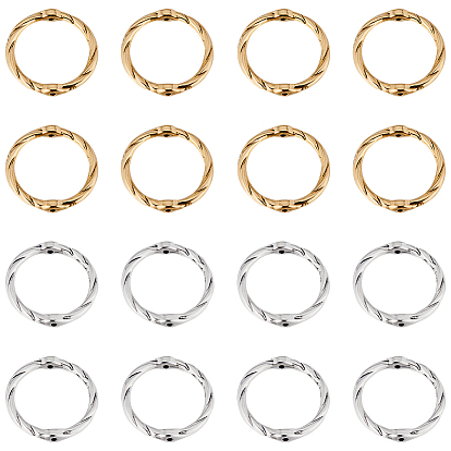 80шт 2 цвета сплава соединительные кольца, круг кадров, без свинца и без кадмия