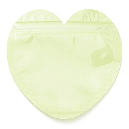 Heart Shaped Plastic Packaging Yinyang Zip Lock Bags, Top Self Seal Pouches