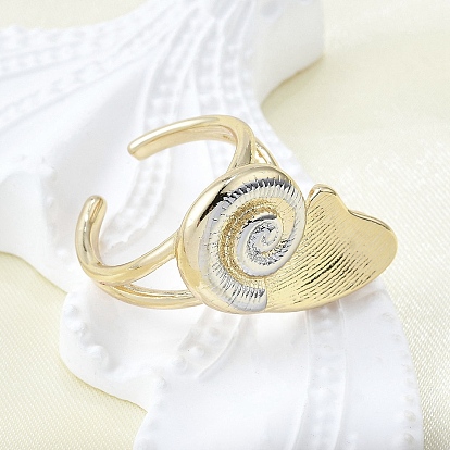 Латунные кольца-манжеты для женщин, без кадмия и без свинца, раковина