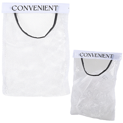 6Pcs Polyester Hanging Storage Bags with Hook and Loop Fastener, Rectangle