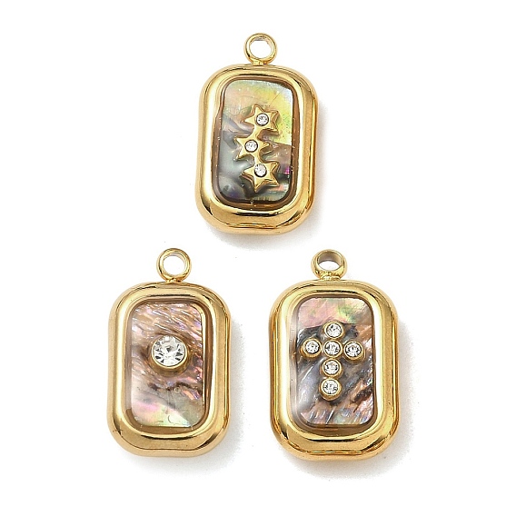 304 из нержавеющей стали подвески оболочки, прямоугольный шарм, со стразами