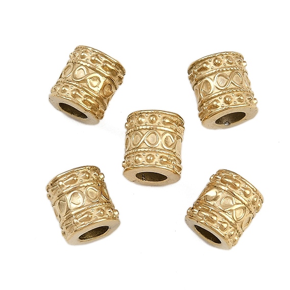 304 из нержавеющей стали европейские шарики, ионное покрытие (ip), бусины с большим отверстием, Столбец с бесконечностью