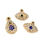 304 Stainless Steel & Rhinestone Pendants, Ion Plating(IP), Long-Lasting Plated, Real 18K Gold Plated