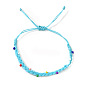 Bracelets d'été ajustables en cordon ciré tressé avec perles de verre colorées