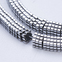 Electroplate Non-magnetic Synthetic Hematite Beads Strands, Square