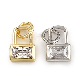 Латунь с кубическим цирконием подвеской, замковые прелести, с целью перехода в кольце, стойки покрытие, долговечный, без свинца и без кадмия