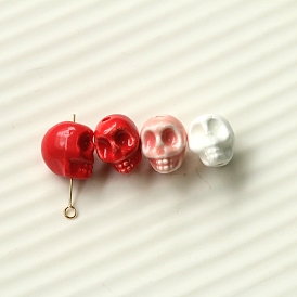 Halloween Style Resin Beads, DIY Resin Accessories, for Earrings Phone Case Decoration, Skull