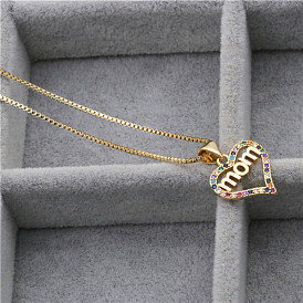 Colorful CZ MOM Necklace - Perfect Mother's Day Gift!