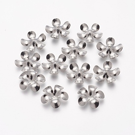 5-Petal 304 Stainless Steel Flower Bead Caps