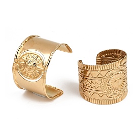 304 женские браслеты-манжеты из нержавеющей стали, солнце