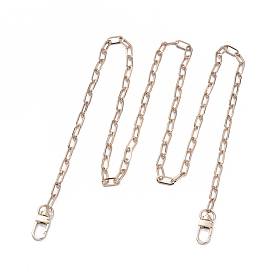 Iron Paperclip Chains Bag Straps, Wallet Chains, with Alloy Swivel Clasps, for Replacement Shoulder Bag Accessories