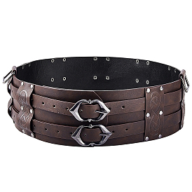 Винтажные ремни из искусственной кожи и сплава с цепочкой для мужчин