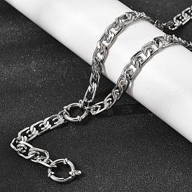 6.5мм 201 Цепочки-колье из нержавеющей стали Lumachina для мужчин и женщин, не тускнеет