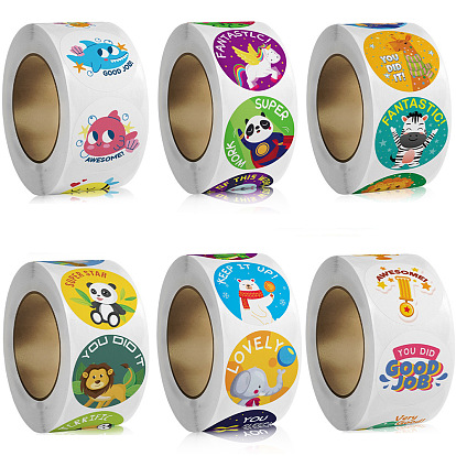 500 наклеивание бумажных самоклеящихся наклеек, Наклейки для детей с мультфильмами поощряют этикетки