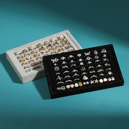 Подносы для демонстрации бархатных колец, прямоугольные