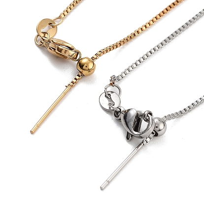 Ионное покрытие (IP) регулируемое 304 ожерелья-цепочки из нержавеющей стали, с силиконовыми бусинами