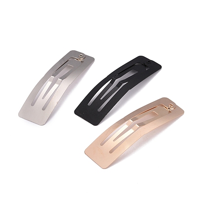 Iron Snap Hair Clips Findings, DIY Hair Accessories Making, Rectangle