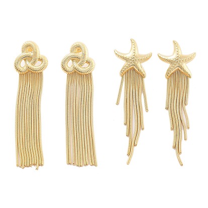 304 из нержавеющей стали серьги, кистями, золотые