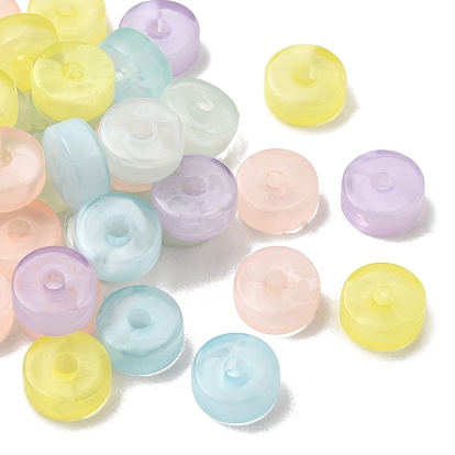 Прозрачные акриловые бусины, плоско-круглые