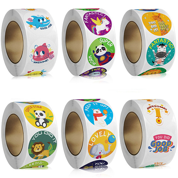 500 наклеивание бумажных самоклеящихся наклеек, Наклейки для детей с мультфильмами поощряют этикетки