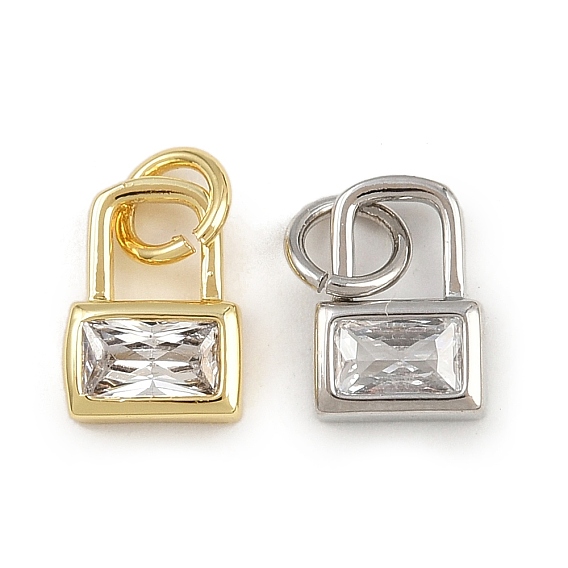 Латунь с кубическим цирконием подвеской, замковые прелести, с целью перехода в кольце, стойки покрытие, долговечный, без свинца и без кадмия