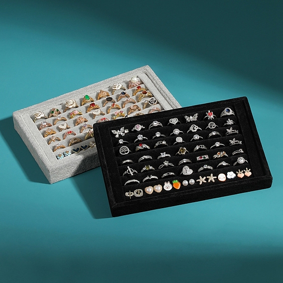 Подносы для демонстрации бархатных колец, прямоугольные