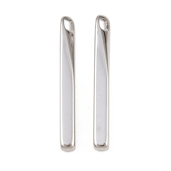 201 подвески из нержавеющей стали, подвеска в виде витого прямоугольника