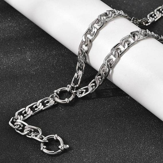 6.5мм 201 Цепочки-колье из нержавеющей стали Lumachina для мужчин и женщин, не тускнеет