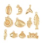 Латунные подвески на тему океана, долговечный, без никеля , реальный 18 k позолоченный