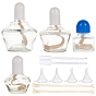 Glass Alcohol Burner, with Plastic Caps, Porcelain Plug, Cotton Cord, Plastic Funnel Hopper, Disposable Plastic Transfer Pipettes, for Lab Supplies