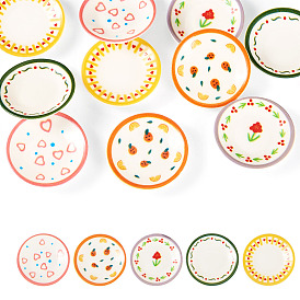 10шт. 5 цвета смоляная тарелка для кукольного домика, миниатюрные украшения, для аксессуаров для кукольного домика