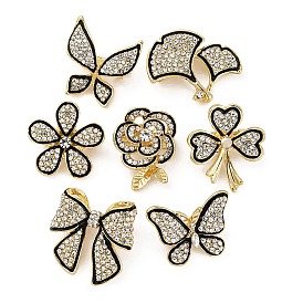 Значки на лацкан из цинкового сплава со стразами для рюкзака