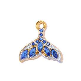 304 нержавеющей стальной эмали подвески, прелести рыбий хвост, ионное покрытие (ip), долговечный, зеркальная полировка