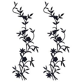 2шт. нашивки из полиэстера с компьютерной вышивкой, аксессуары для костюма, цветок