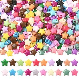 700 шт 20 цвета непрозрачные акриловые бусины, звезда